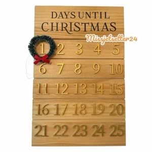 NEW Wooden Christmas Countdown Calendar Threshold Target Wood Advent Wreath